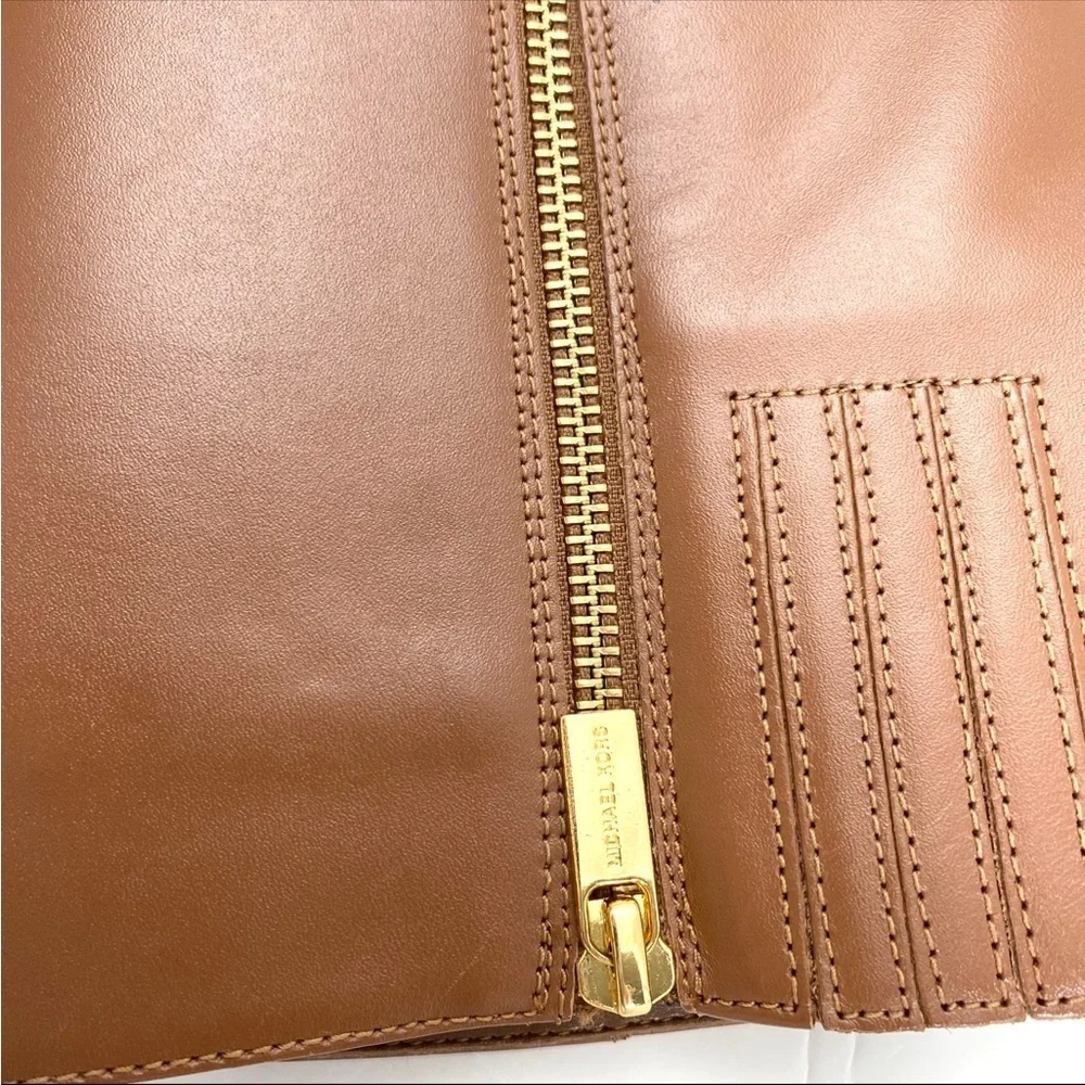Michael Kors Hamilton Leather Knee High Riding Boot Camel Tan Brown Size 6 SH17F